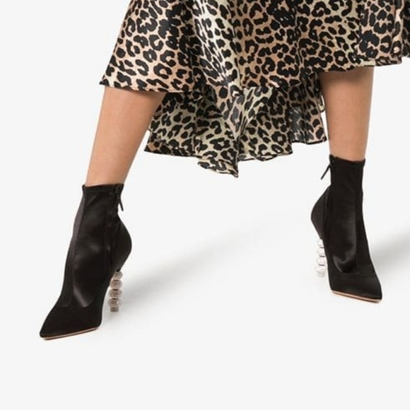 Sophia Webster Coco Crystal 100 Ankle Boots 38 8 - Picture 3 of 9